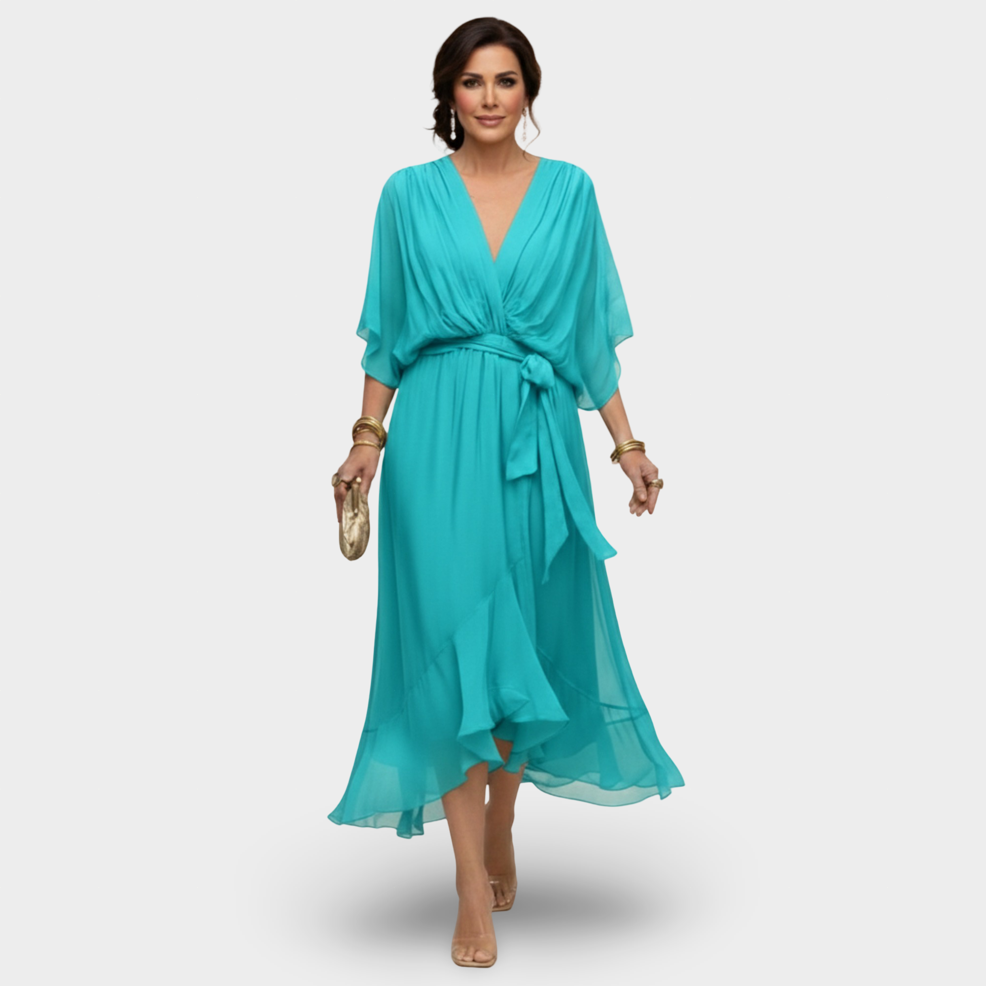 Monica | V-Neck Haljina Klasične Elegancije