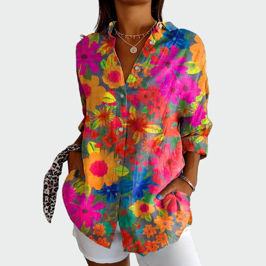 Stylish bluza s cvjetnim uzorkom