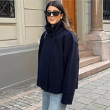 Sanja - Luksuzni kratki kaput s dvostrukim kopčanjem