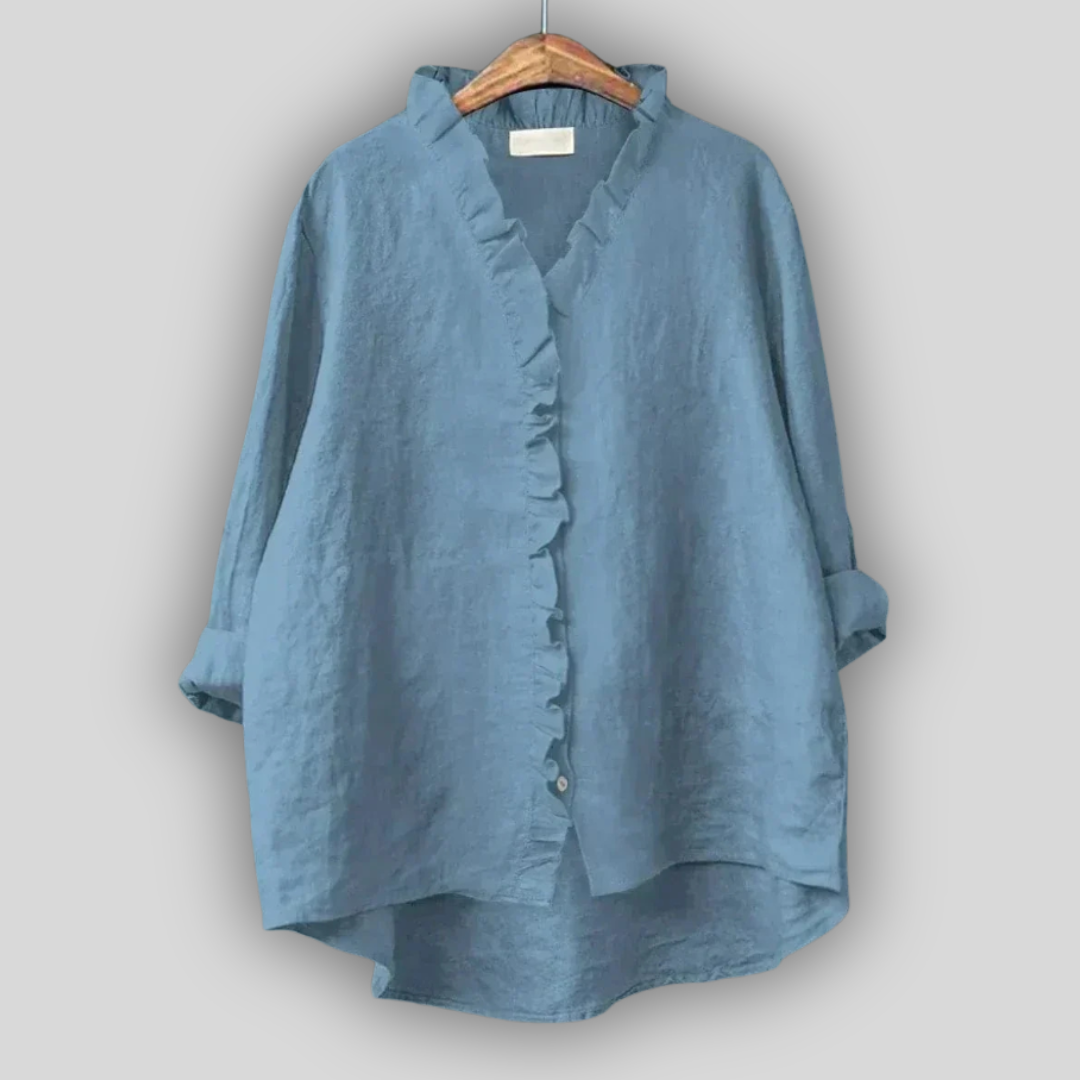 Linen Bluzica Zemljana Finesa