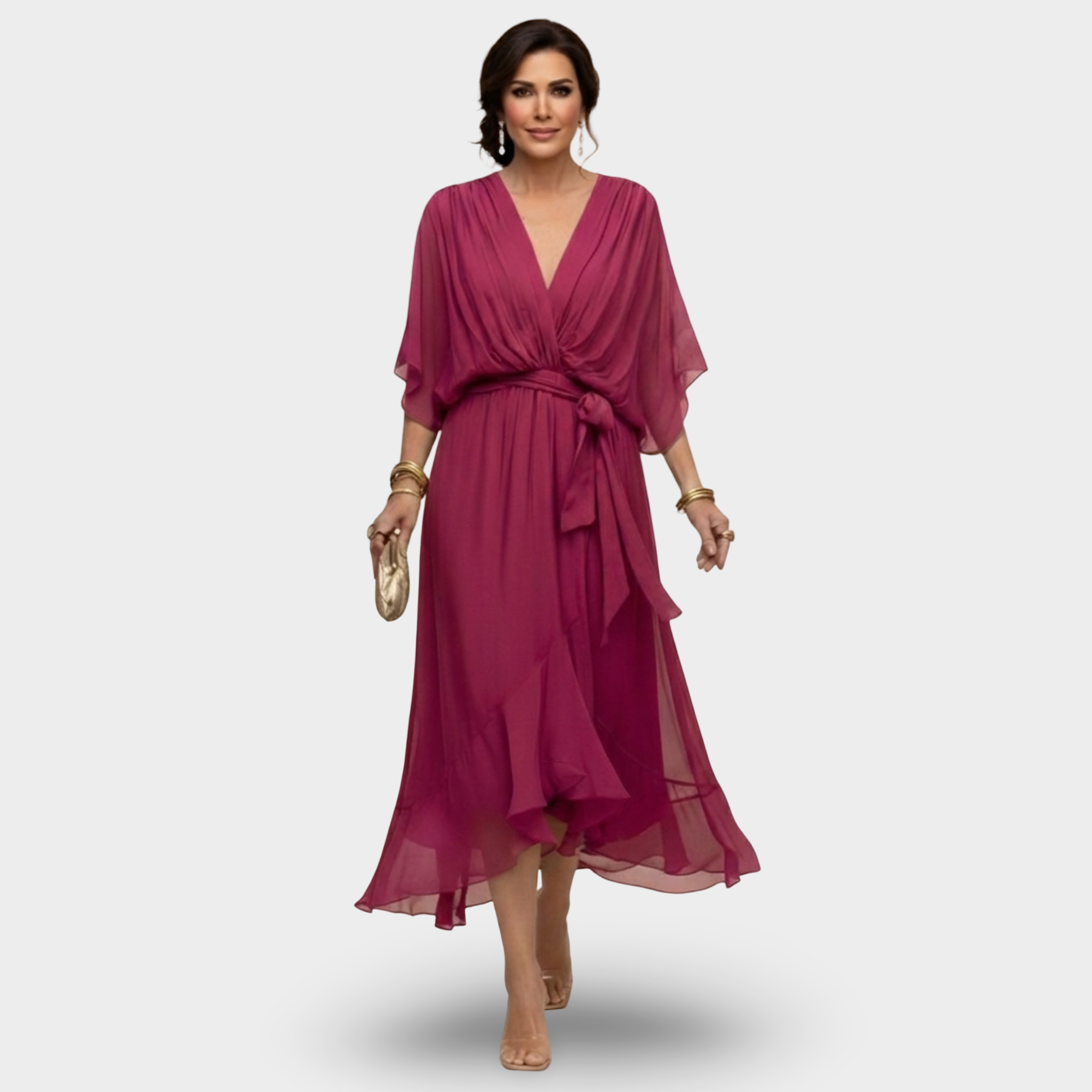 Monica | V-Neck Haljina Klasične Elegancije