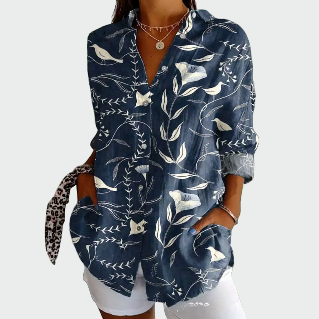 Stylish bluza s cvjetnim uzorkom