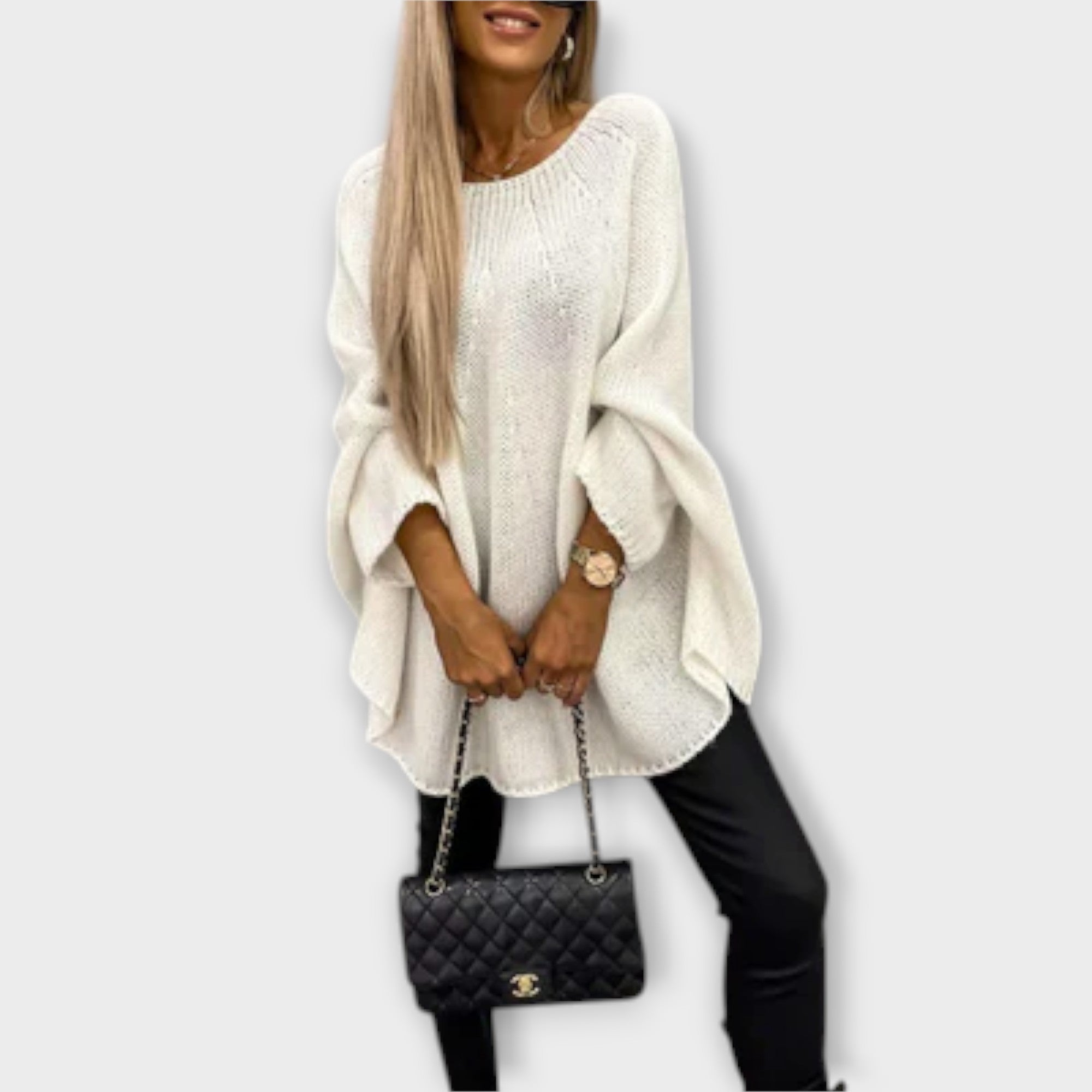 Izabel - Elegantni ženski pulover s okruglim izrezom