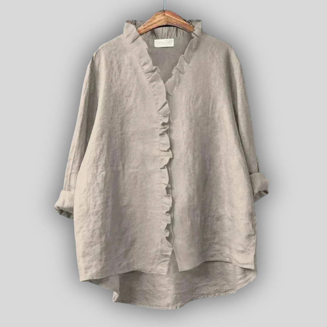 Linen Bluzica Zemljana Finesa