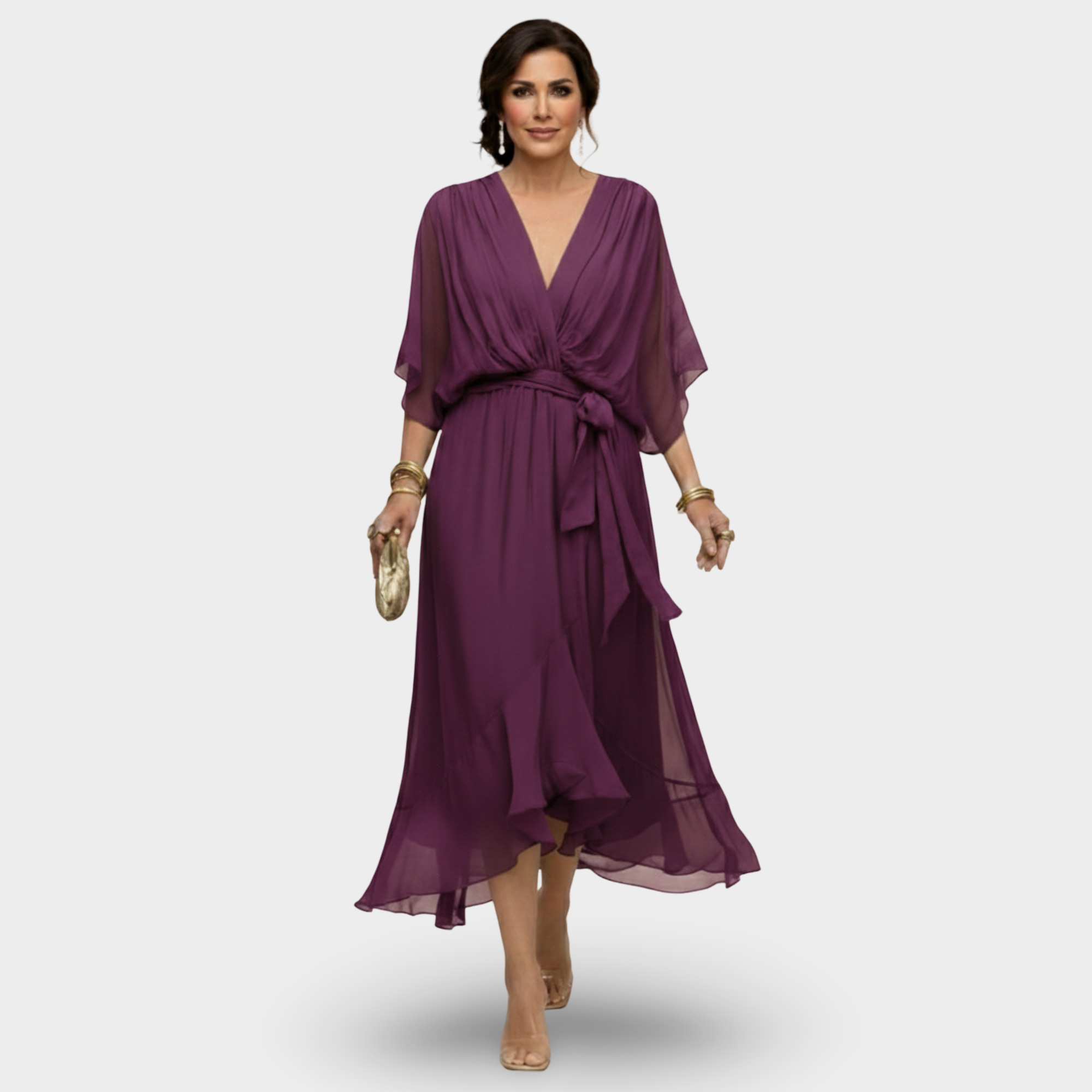 Monica | V-Neck Haljina Klasične Elegancije