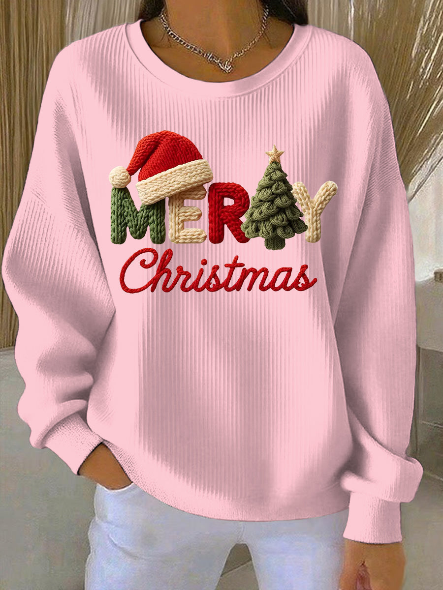 Dame Sweatshirt s božićnim printom – Ležeran stil