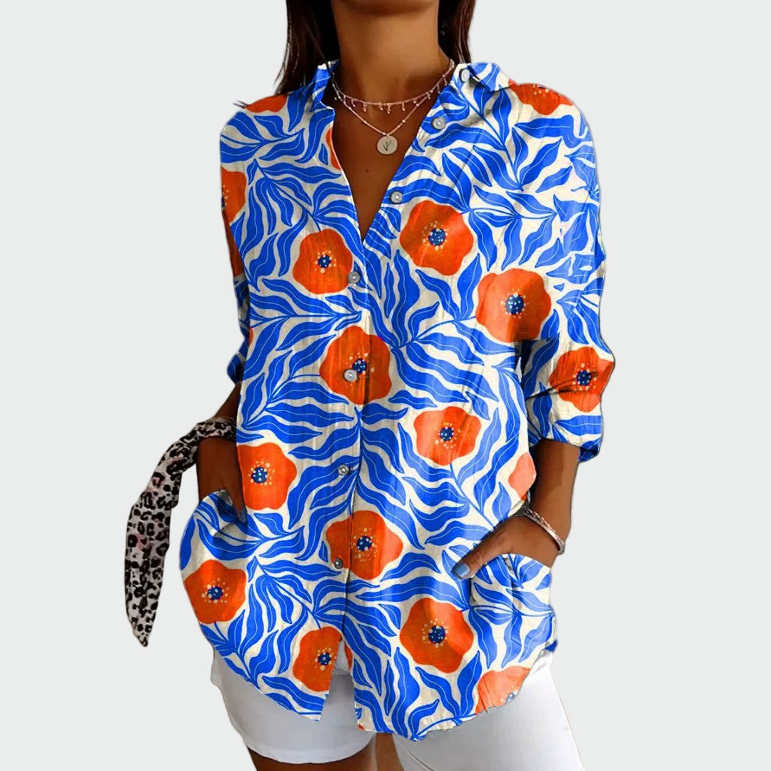 Stylish bluza s cvjetnim uzorkom