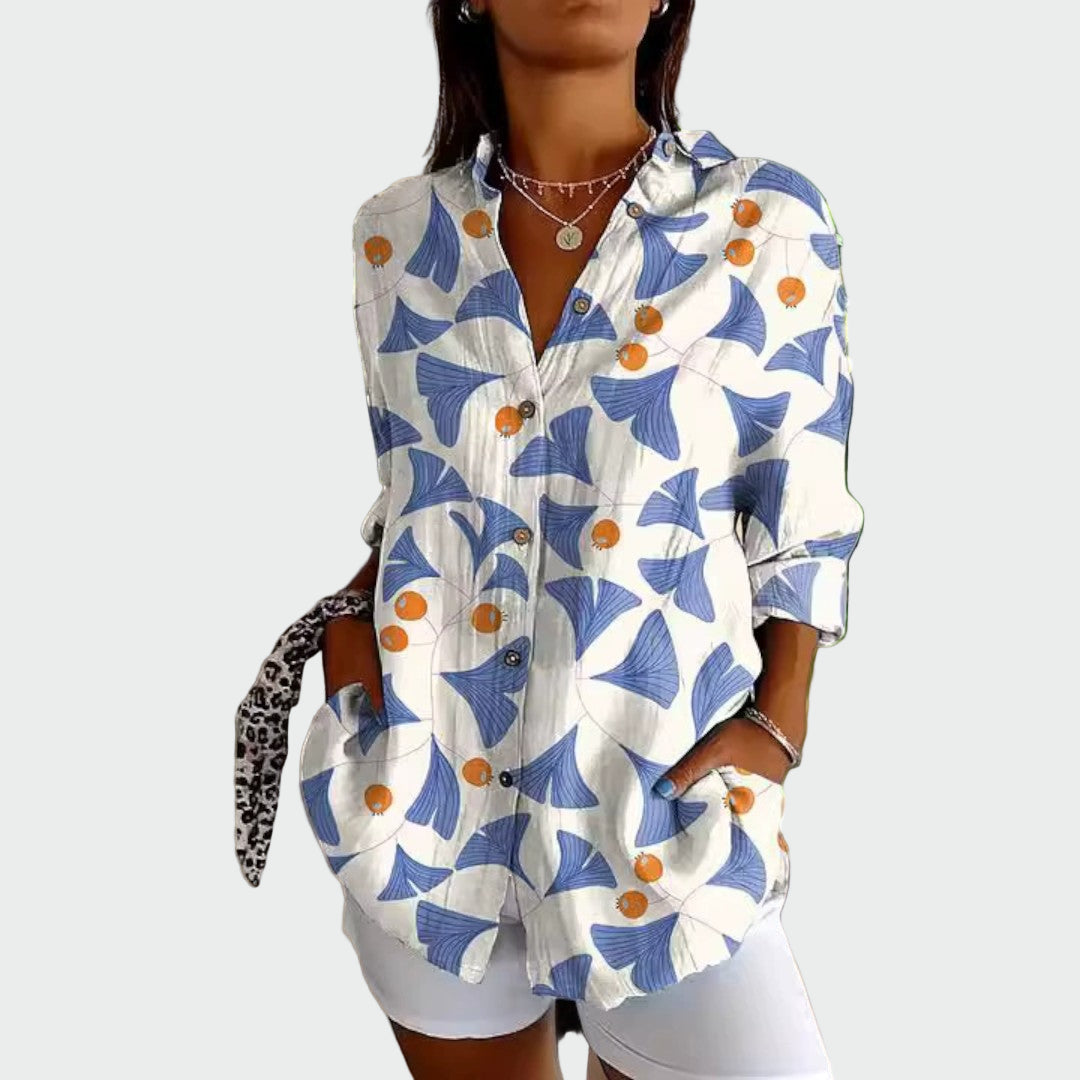 Stylish bluza s cvjetnim uzorkom