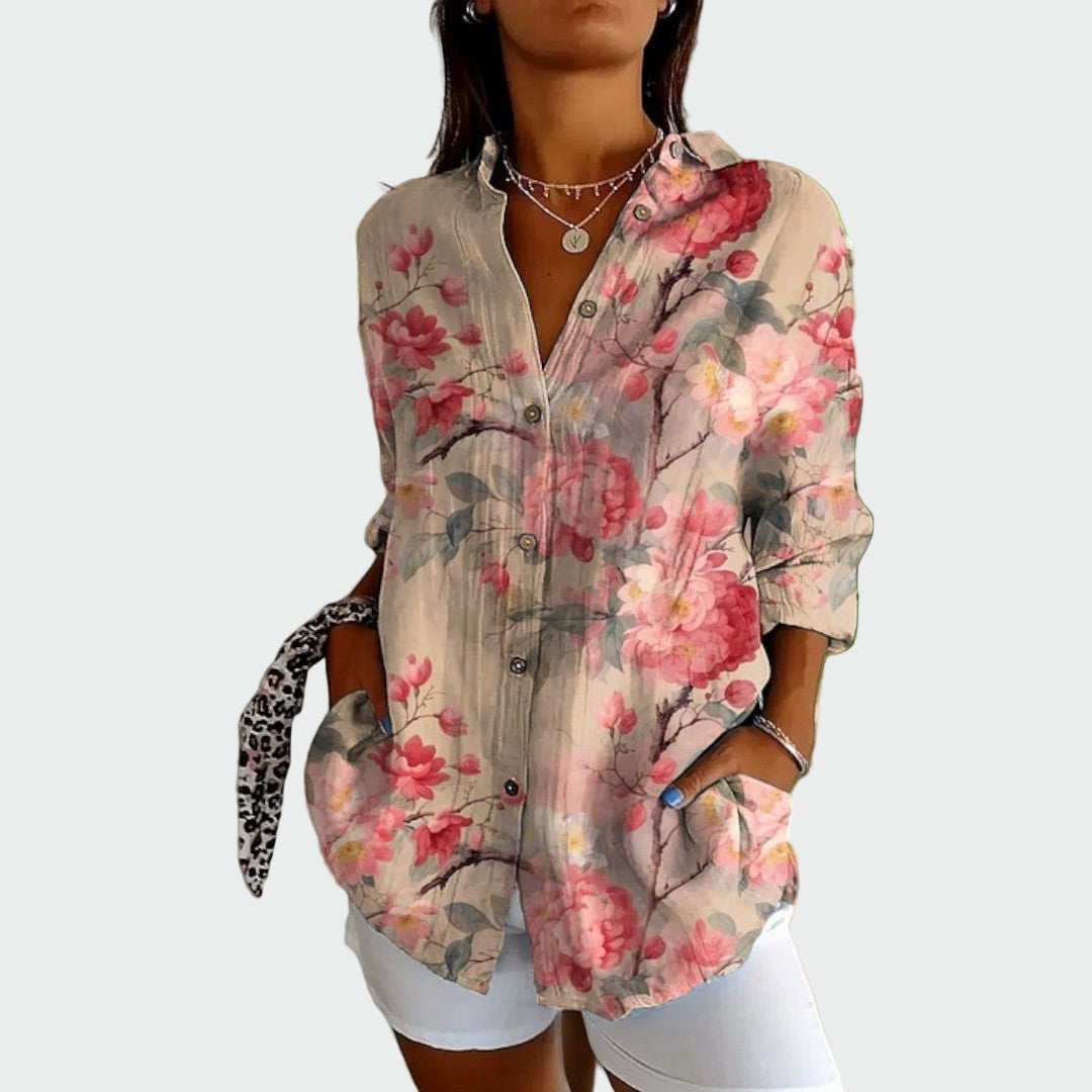 Stylish bluza s cvjetnim uzorkom
