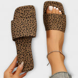Elisabete - Ravni mokasini s uzorkom od leoparda