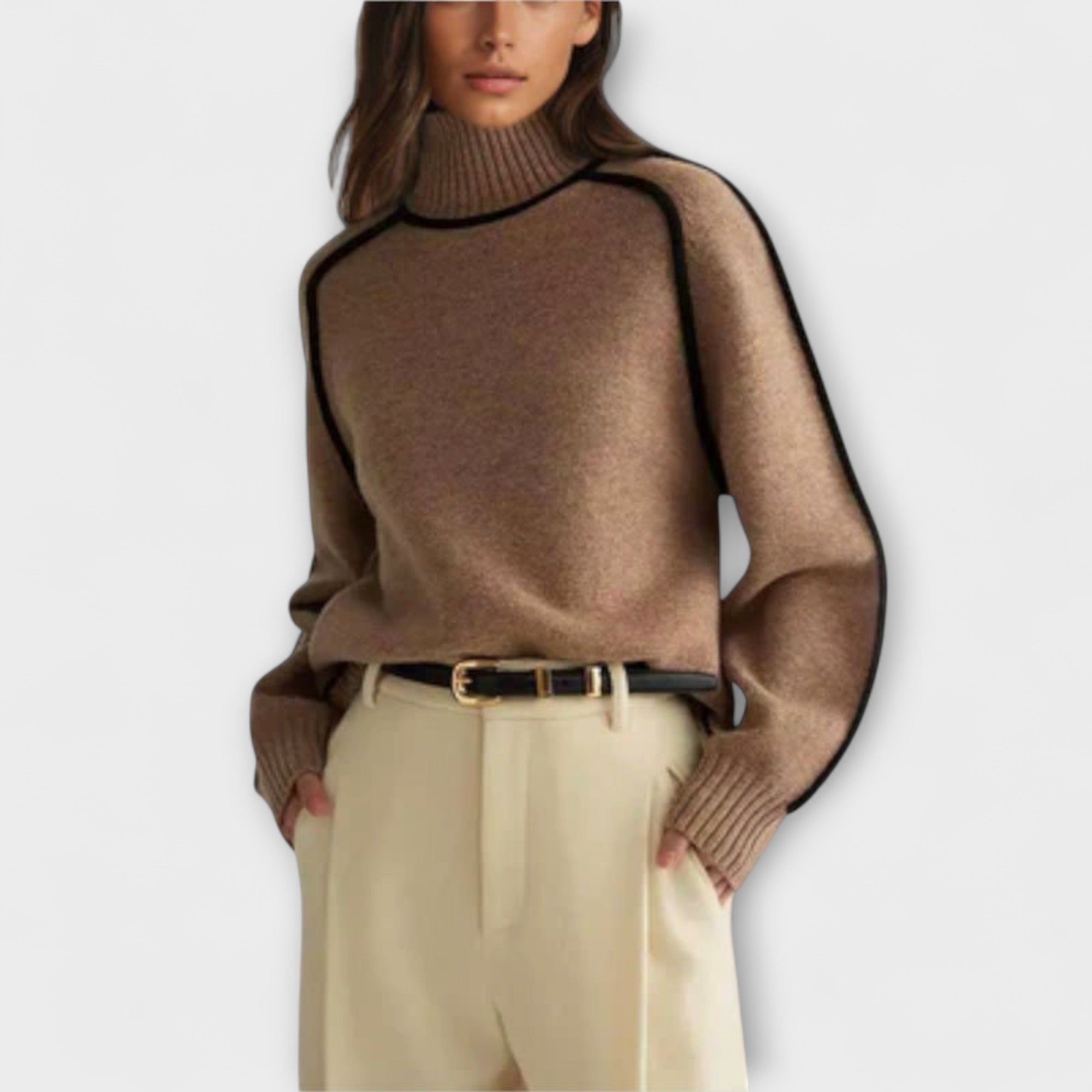 Emilie - Mekani i elegantni pulover s visokim ovratnikom