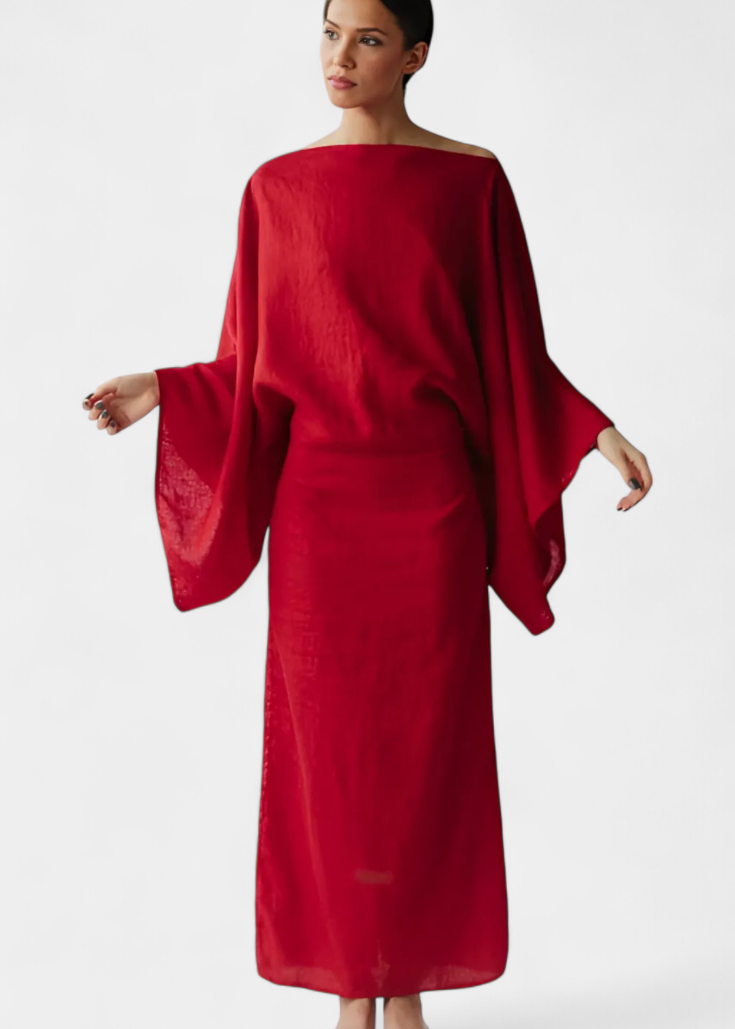 Filipa - Haljina Kimono od Lina i Pamuka s Pojasom